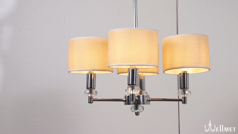 Lamp Shade Brown Drum Set of Six Linen-Like Rolled Trim, Rustic