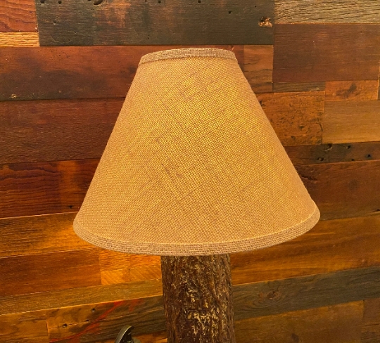 Lamp Shade Burlap Coarse Weave Tapered Drum