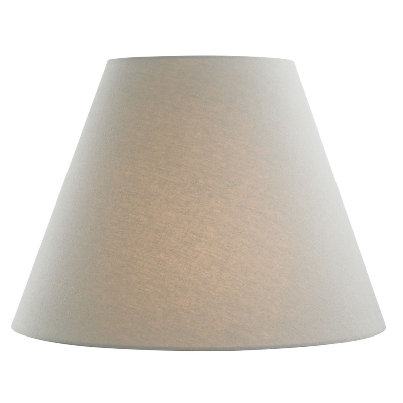 Lamp Shade Charcoal Grey Linen Texture with Spider Assembly