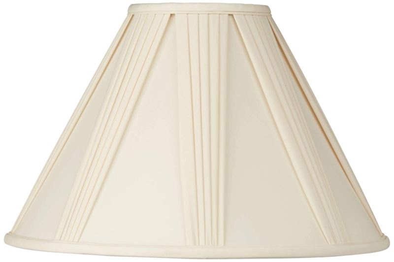 Lamp Shade Cream French Drape Pleats Ball Finial Classic Large