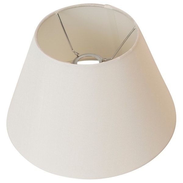 Lamp Shade Cream Silk Like Slanted Empire Shape Uno Fitter (65 chars)