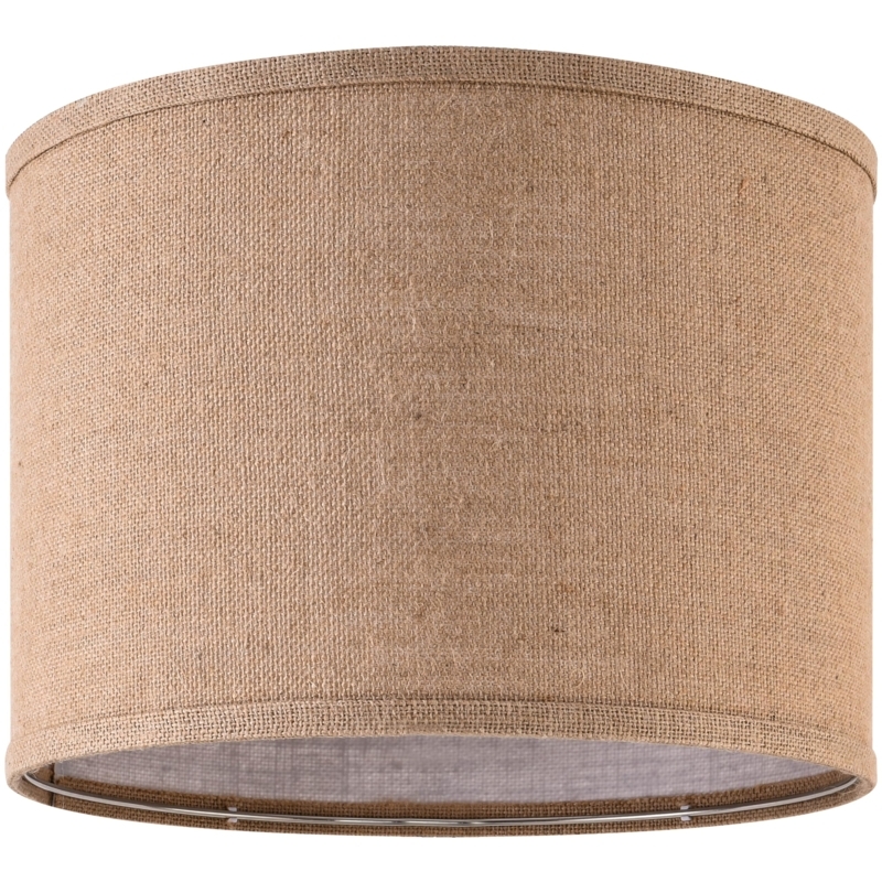 Lamp Shade Drum Natural Linen Burlap Texture
