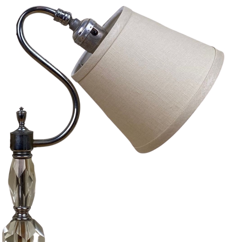 Lamp Shade Drum Shape, Beige Linen-Like, Slub Texture