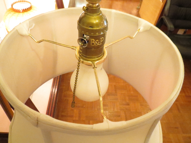 Lamp Shade Fitter Polished Brass Finish Threaded Center Ring (66 chars)
