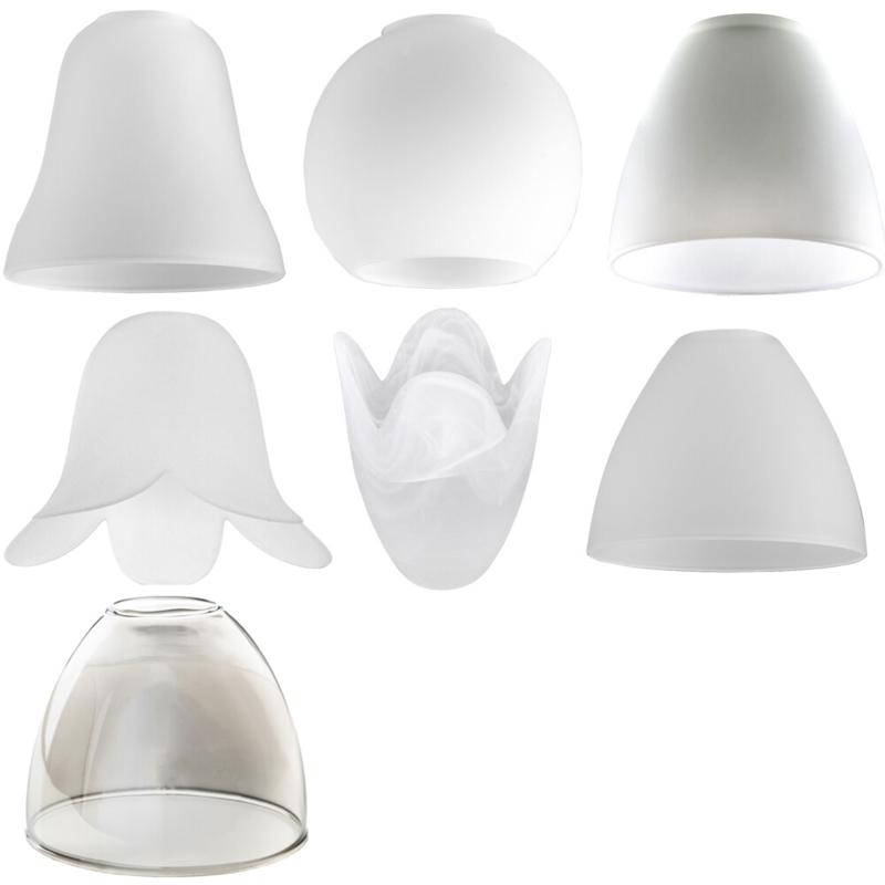 Lamp Shade: Frosted Tulip Shape Scalloped Edge Vintage Traditional