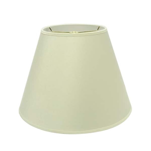 Lamp Shade Ivory Hardback Construction Smooth Fabric Empire Tapered