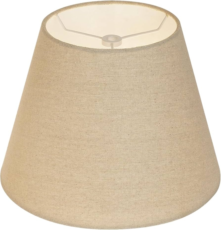 Lamp Shade Linen Like Barrel Shape Spider Fitter Natural
