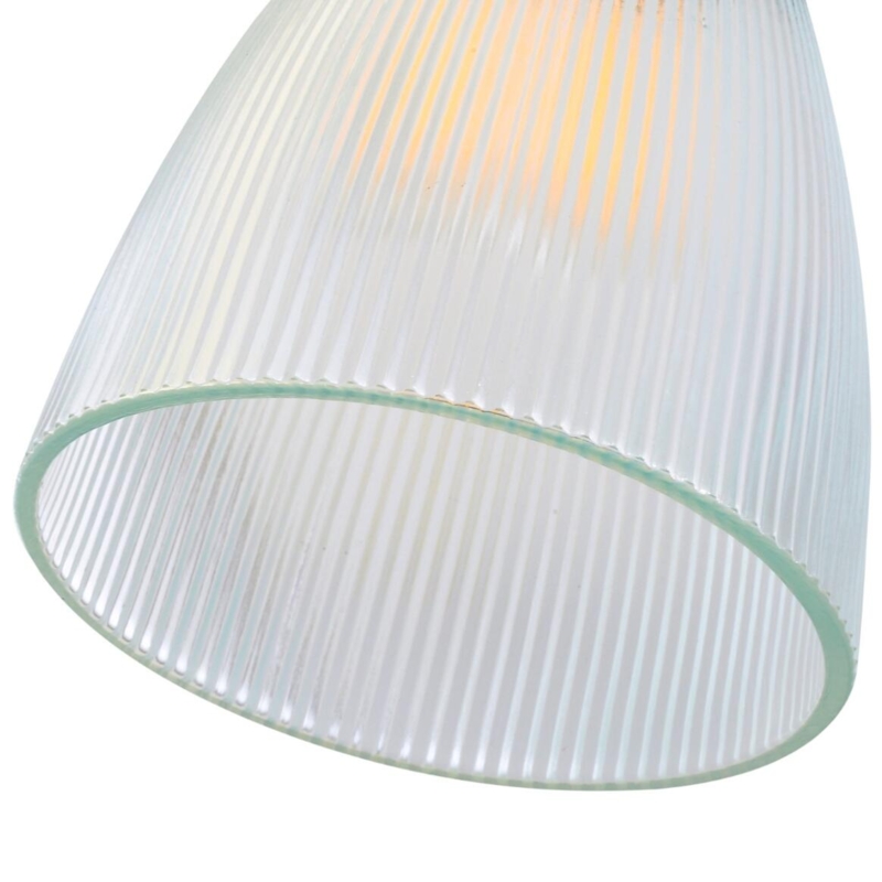 Lamp Shade: Prismatic Glass Flared Silhouette Vintage Replacement