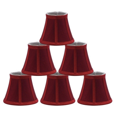 Lamp Shade Silk Like Empire Flame Clip Fitter Extra Short