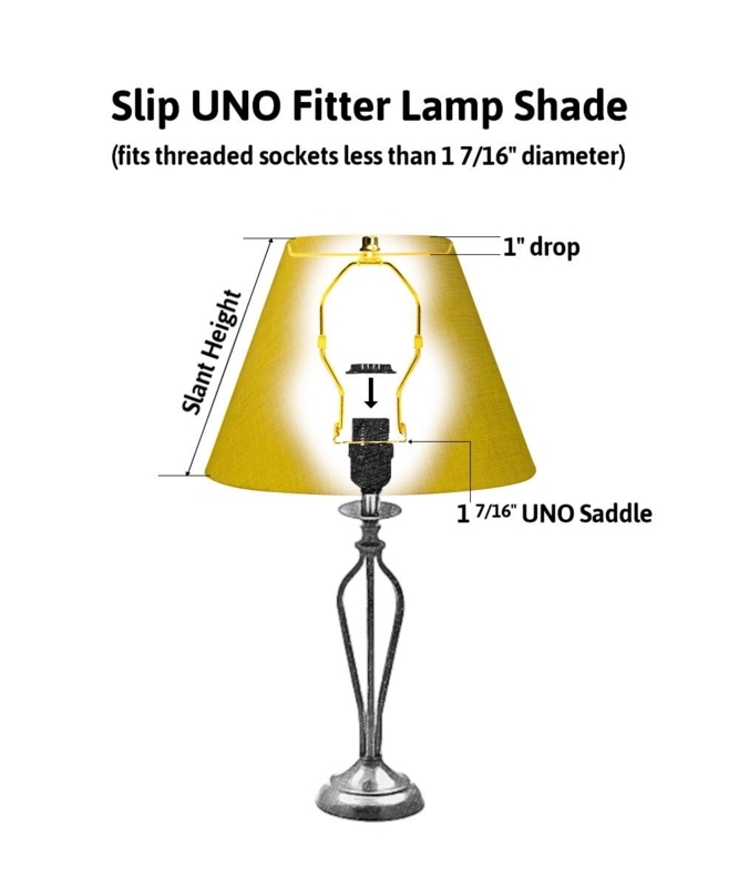Lamp Shade Slip Uno Fitter, Textured Fabric, Neutral Beige