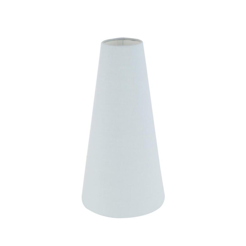 Lamp Shade Tall Narrow Cone Shape Cream Linen Fabric Minimalist