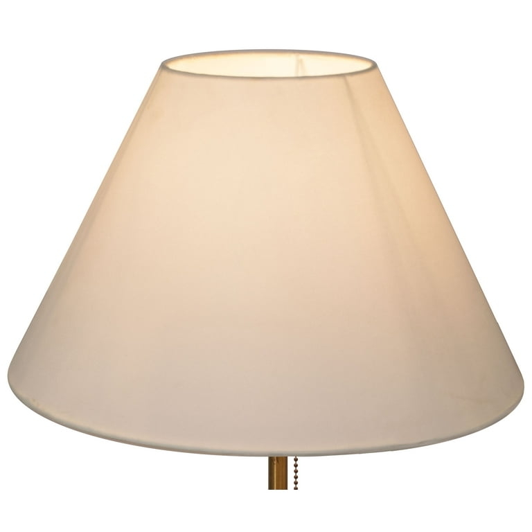 Lamp Shade Tapered Drum, White Fabric, Clean Silhouette
