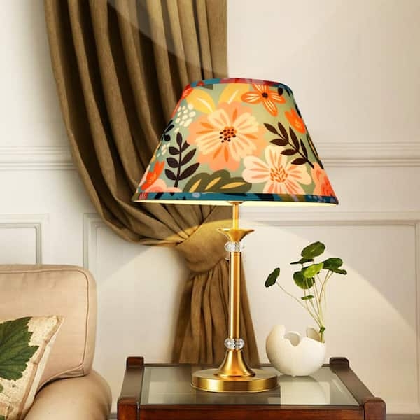 Lamp Shade: Tropical Floral Print, Empire Silhouette, Hibiscus Pattern