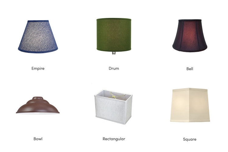 Lamp Shade Variety Pleated and Smooth Silhouettes Neutral