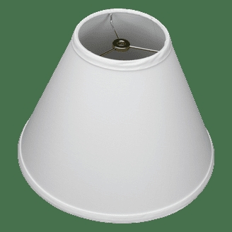 Lamp Shade White Linen Like Empire Spider Fitter Tapered Design