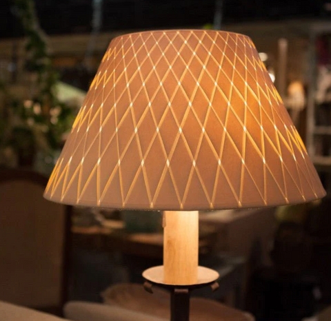 Lamp Shade, Woven Paper Beige Empire Braided Trim Coastal Traditional