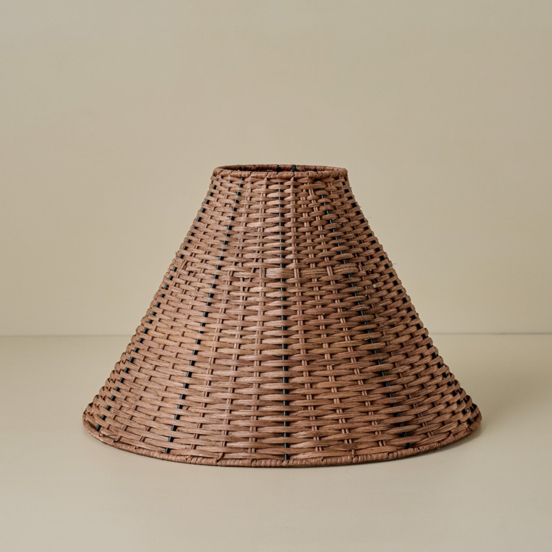 Lamp Shade Woven Rattan Tapered Empire Natural Boho