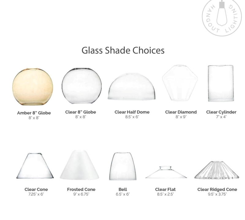 Lamp Shades Collection: Geometric Frosted & Clear Replacement Glass