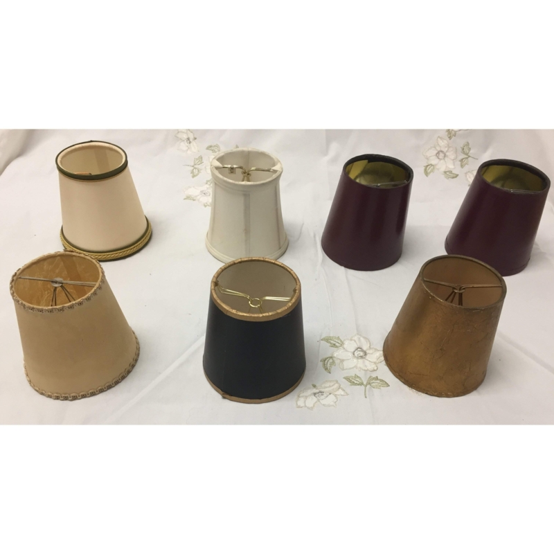 Lamp Shades Set: Assorted Patterns Vintage Clip On Empire