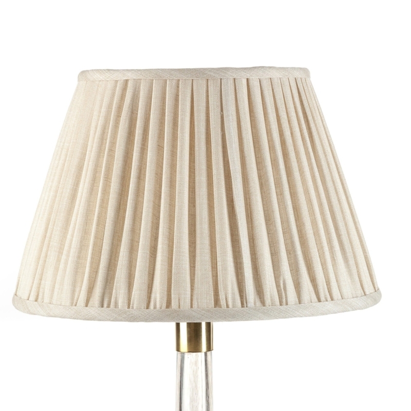 Lampshade Cream Moire Texture Lighting Gathered Fabric
