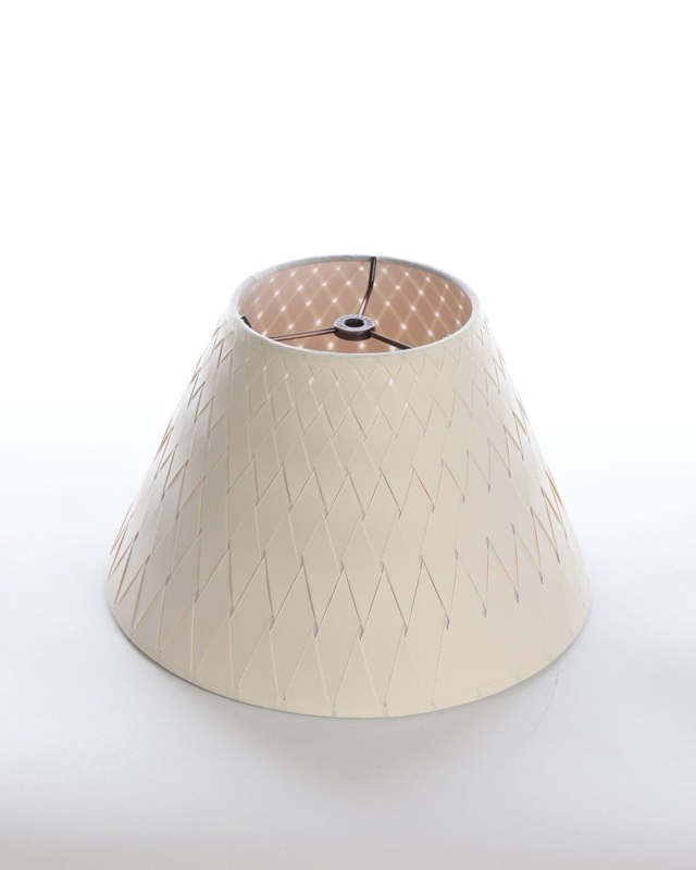Lampshade Empire Cream Woven Paper Basketweave Texture Coastal Style