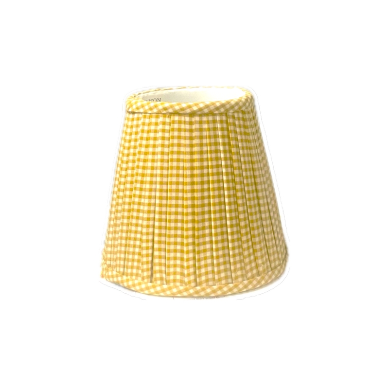Lampshade Empire Silhouette Gathered Fabric Gingham Pattern