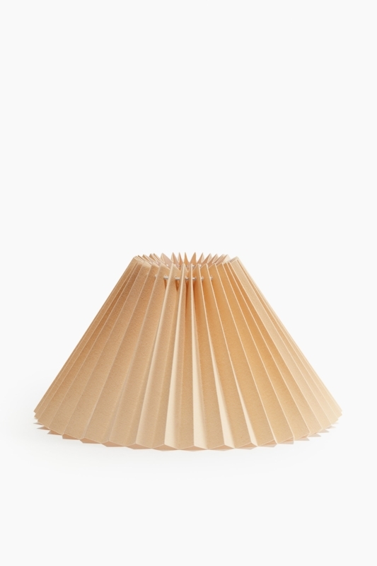 Lampshade Light Beige Pleated Scandinavian Style Design