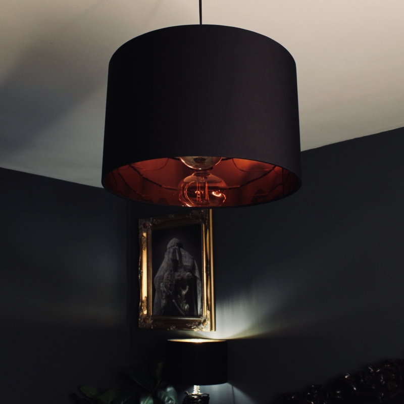 Lampshade: Matte Drum with Metallic Copper Interior