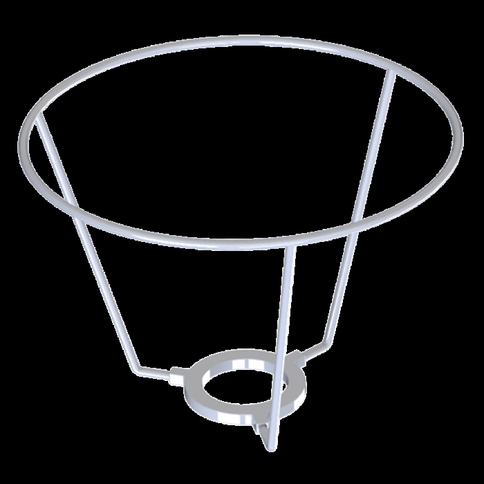 Lampshade Ring White Coated Metal Uno Slip Fitter Tripod (63 chars)