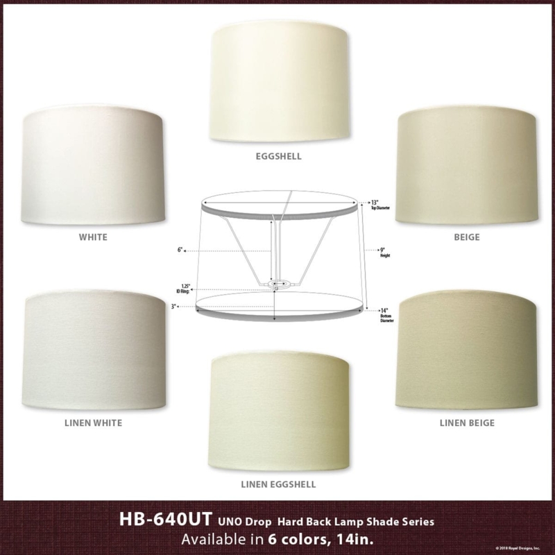 Lampshade Shallow Drum Uno Drop Fitter, Crisp White Fabric