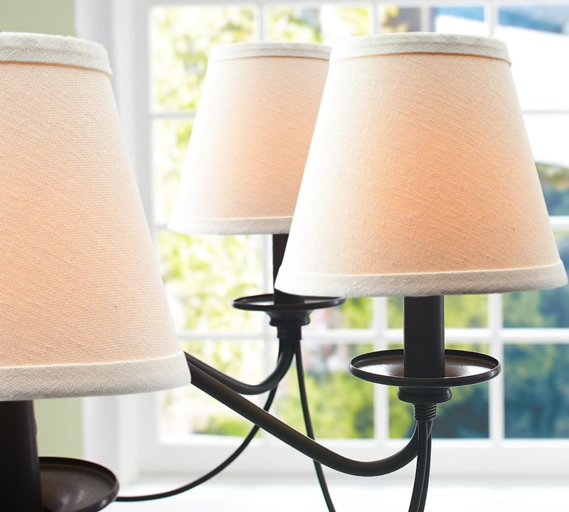 Lampshade Small Empire Off-White Linen-Like, Traditional Update