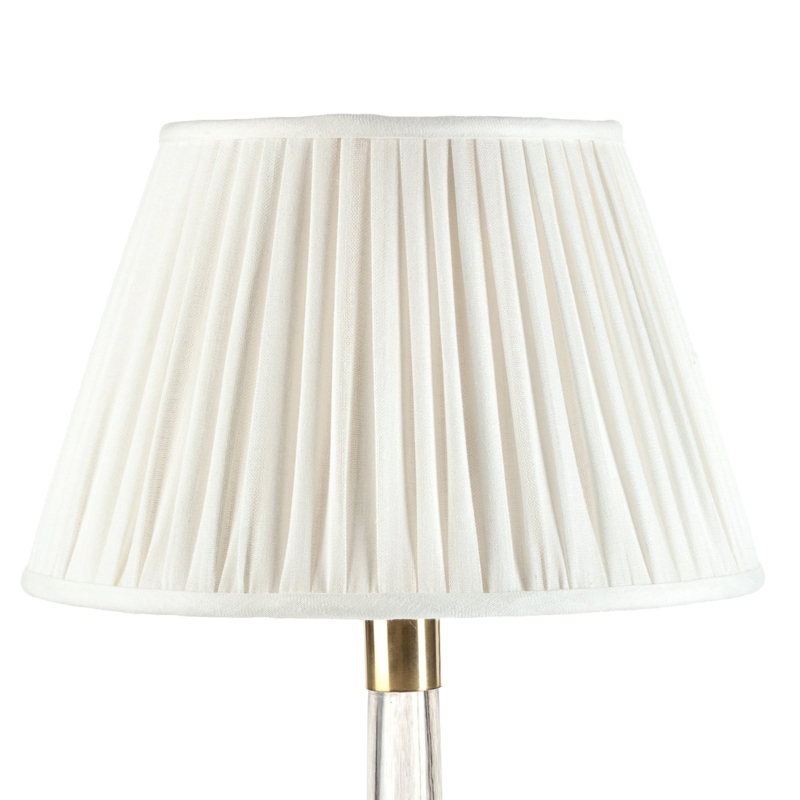 Lampshade Small Ivory Linen Sharp Pleating Empire Silhouette