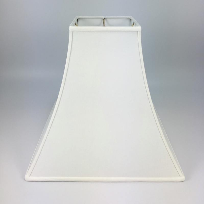 Lampshade Square Bell Shape Tall Off-White Hardback Traditional