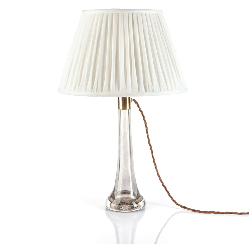 Lampshade Tapered Empire Shape Woven Linen Weave Self Trim