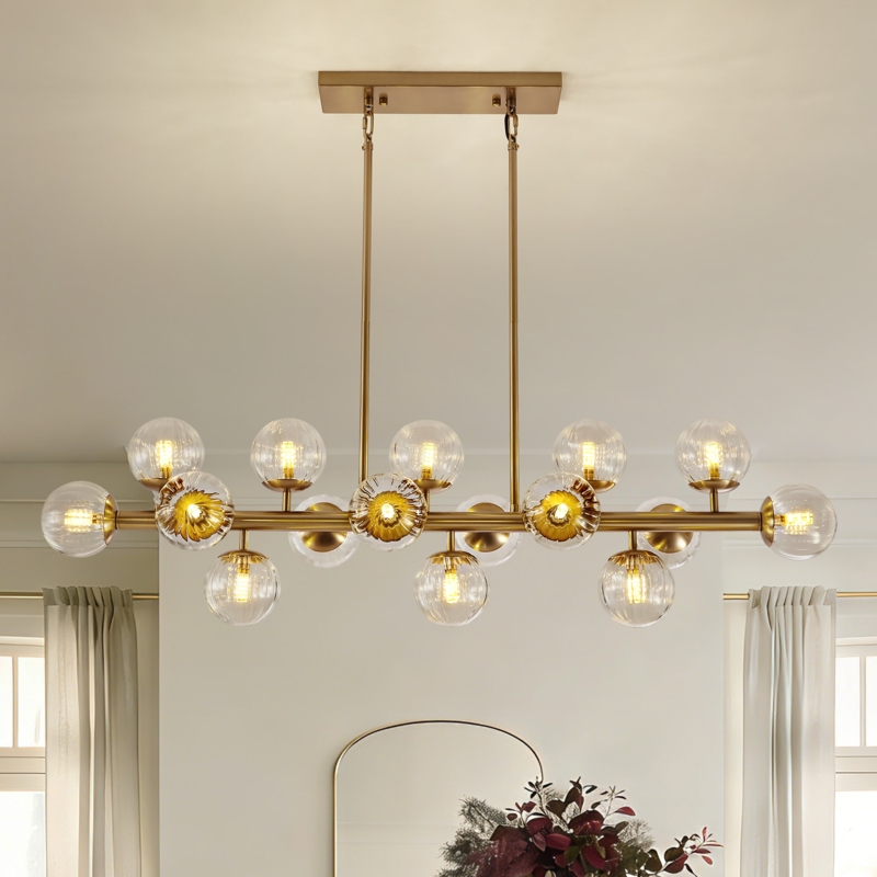 Large Gold Cage Chandelier Three-Tier Candle-Style Open Frame Fixture (75 characters)