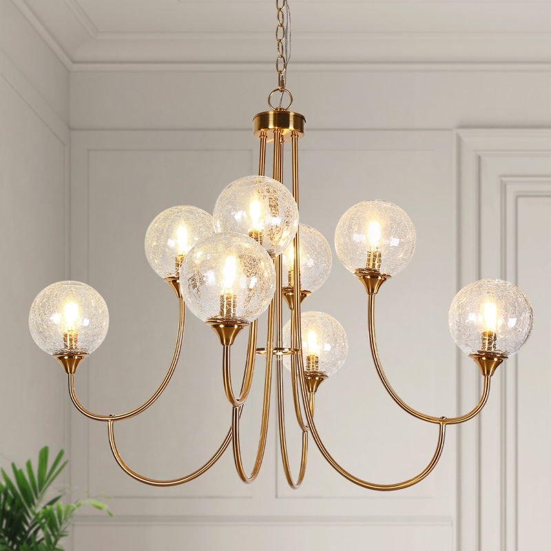 Large Matte Black Candle Style Chandelier for Transitional Dining Room