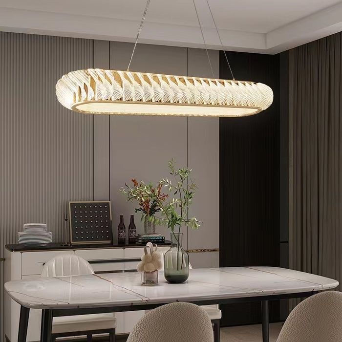 Large Oval Chandelier for Dining Room with Extra Large Tiered Form