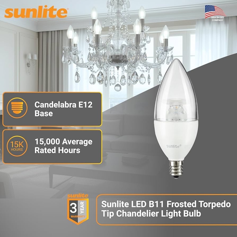 Light Bulb Clear Torpedo Shape LED Filaments 5000K Daylight