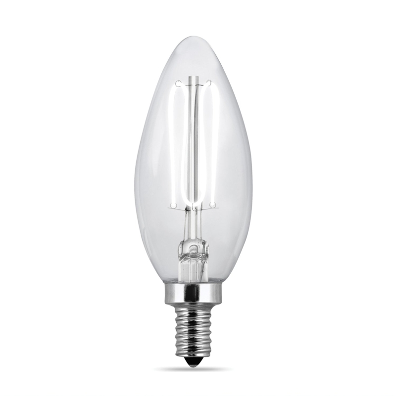Light Bulb Thin Filament Clear Torpedo Shape Daylight White E12 Base