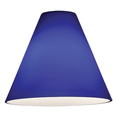 Light Shades Blue Glass Ribbed Texture Bell And Dome Shapes