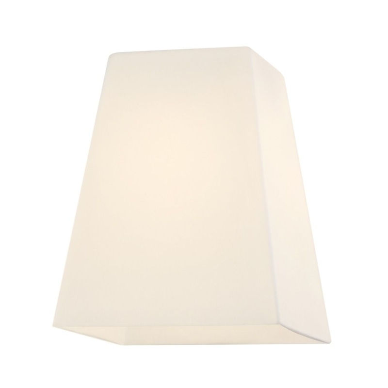 Lighting Shade White Glass Square Silhouette Neck Fitter Modern