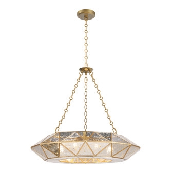 Linear Chandelier with Eight Clear Glass Globes and Matte Black Finish