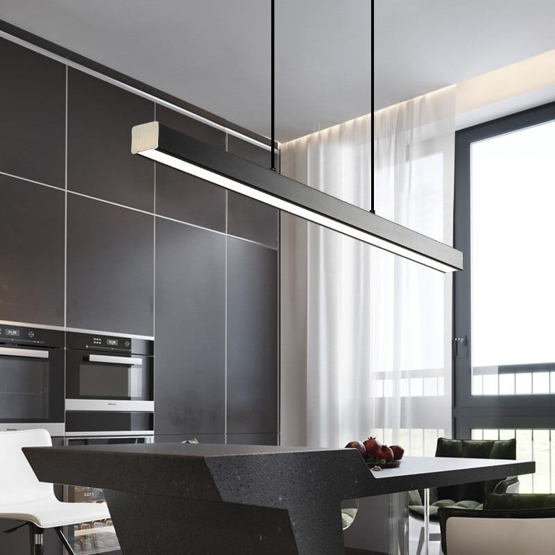 Linear Pendant Light Architectural Black Profile Slim Minimalist