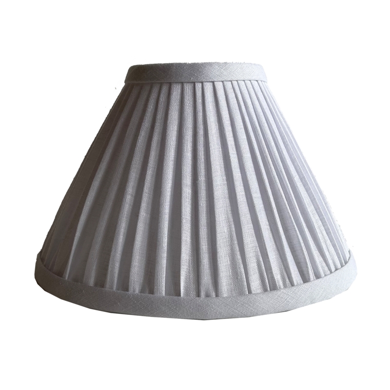 Linen-Like Empire Lamp Shade, Crisp White Vertical Pleats