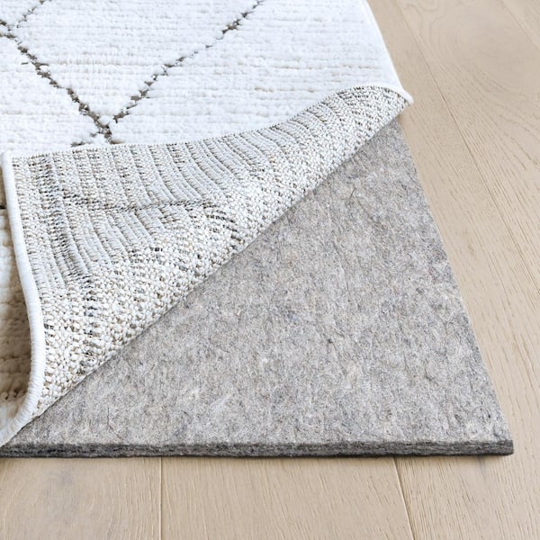 Low Profile Rug Pad Dense Gray Felt Surface for Floor Protection
