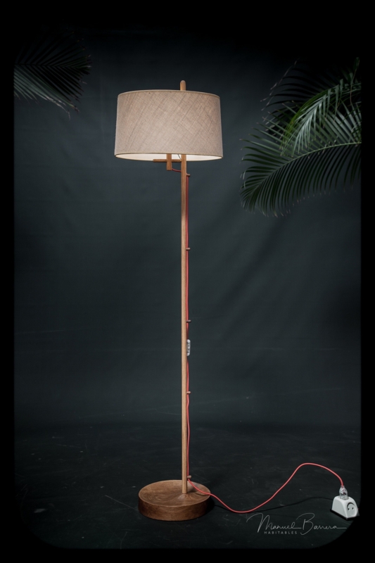Low Profile Scandinavian Floor Lamp in Living Room