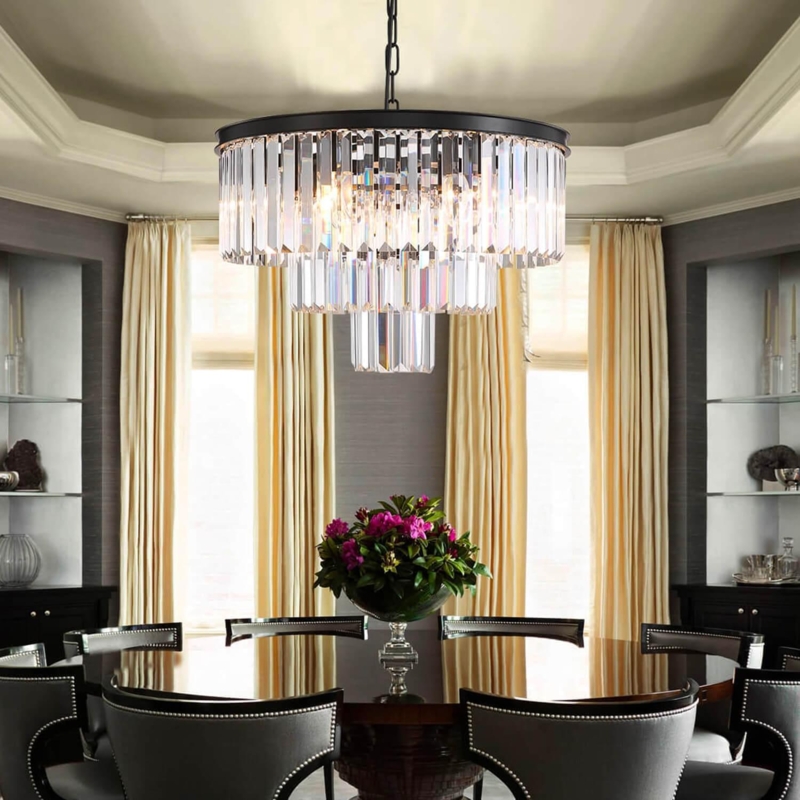Luxury Lighting for Grand Entryway: Gold Concentric Ring Chandelier