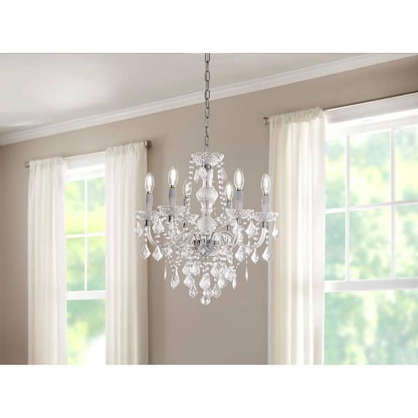 Maria Theresa Chandelier with Clear Acrylic Construction.