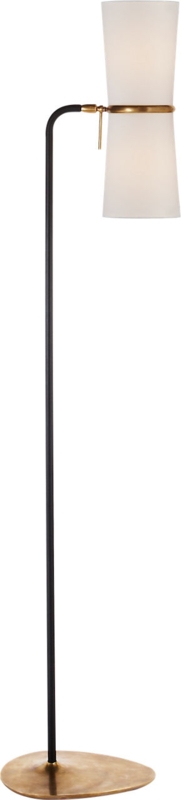 Matte Black Floor Lamp with Slim Silhouette and Conical Shade