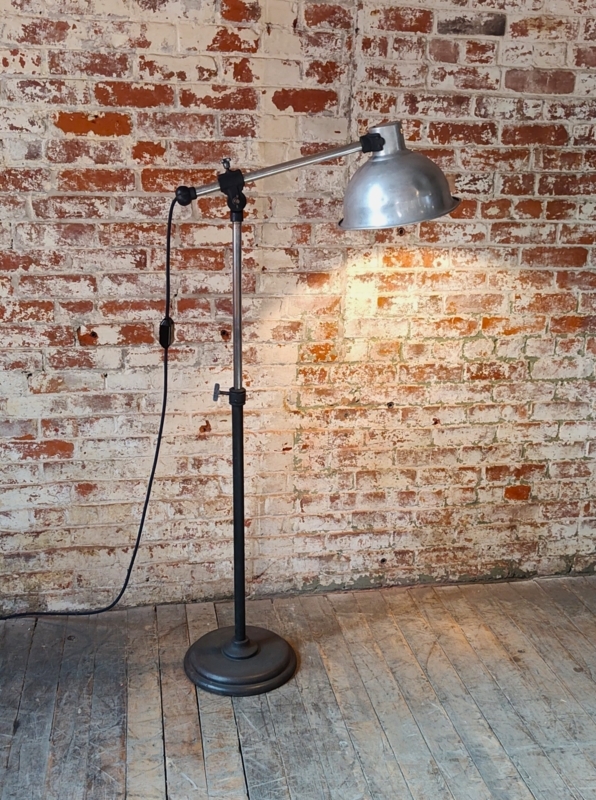 Medical Style Floor Lamp: Telescoping Pole on a Tripod Base
